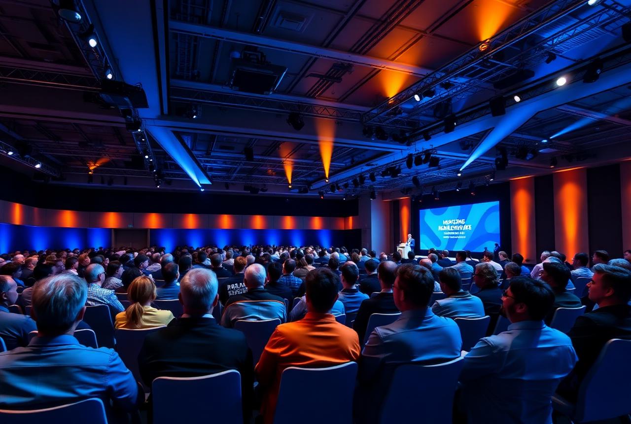 Delegates at a corporate conference